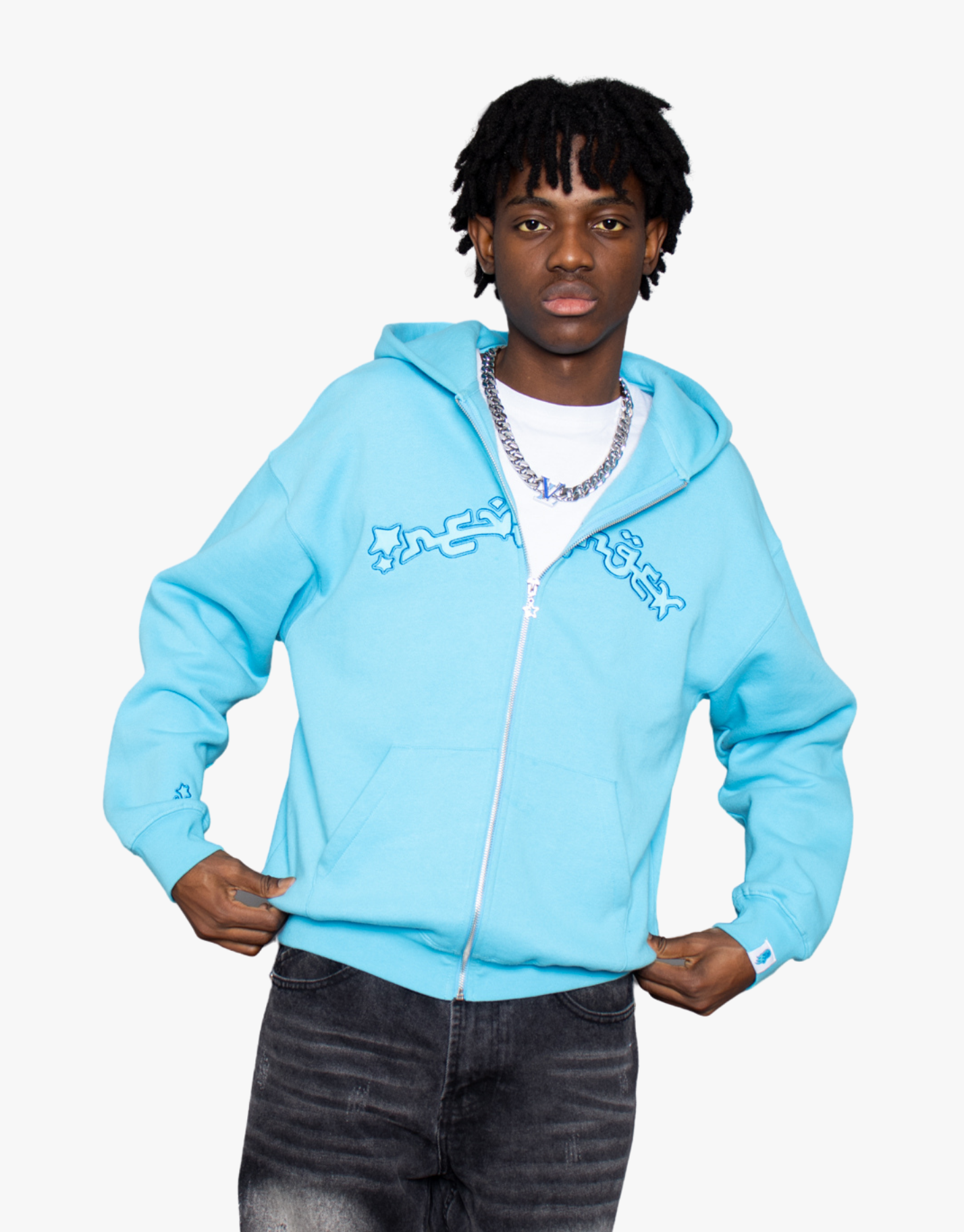 SWEAT ZIP ARABIC [BLEU]