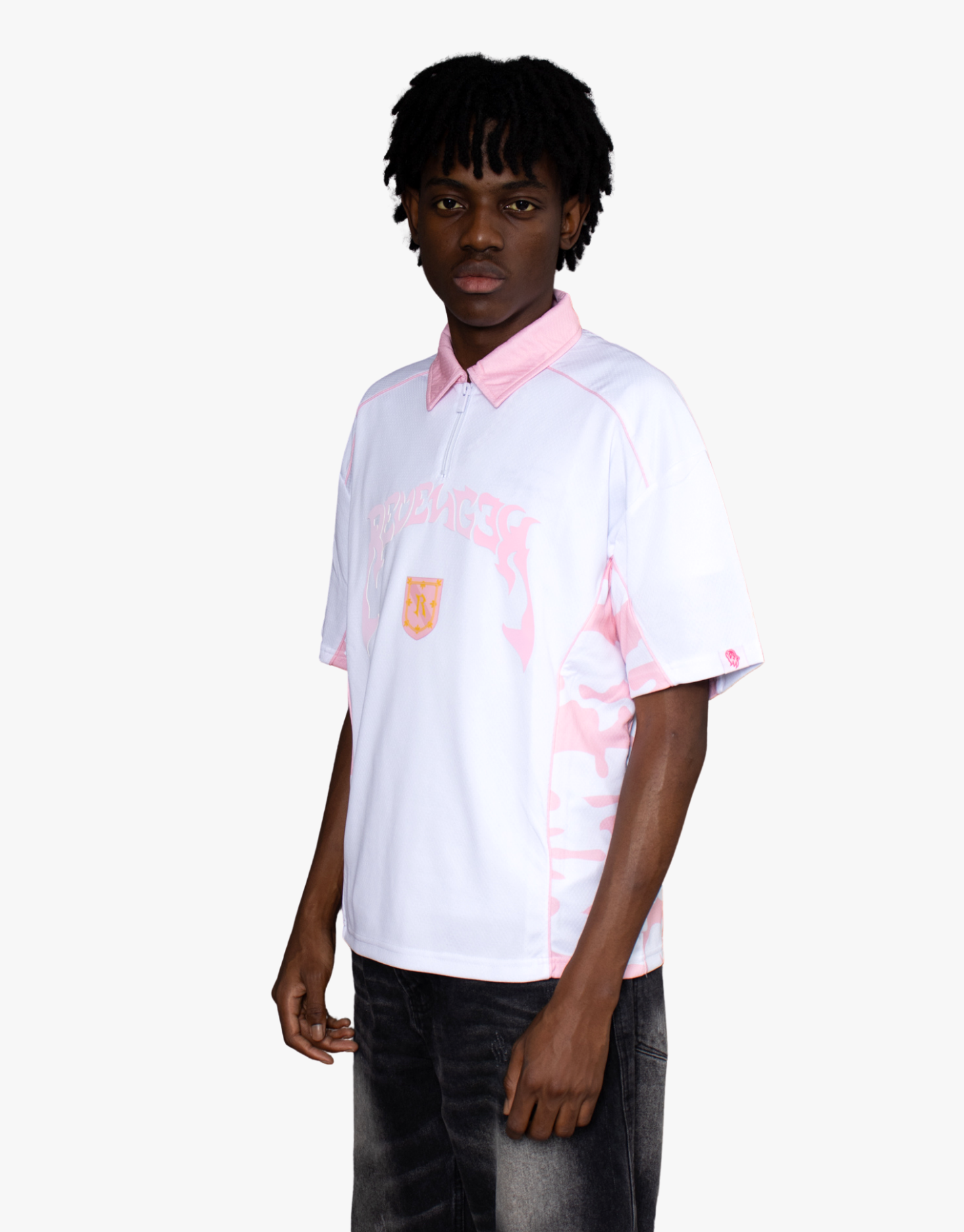 POLO CAMO EN MAILLE [ROSE]