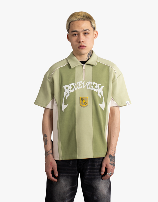 POLO PATCHWORK [VERT / BEIGE]