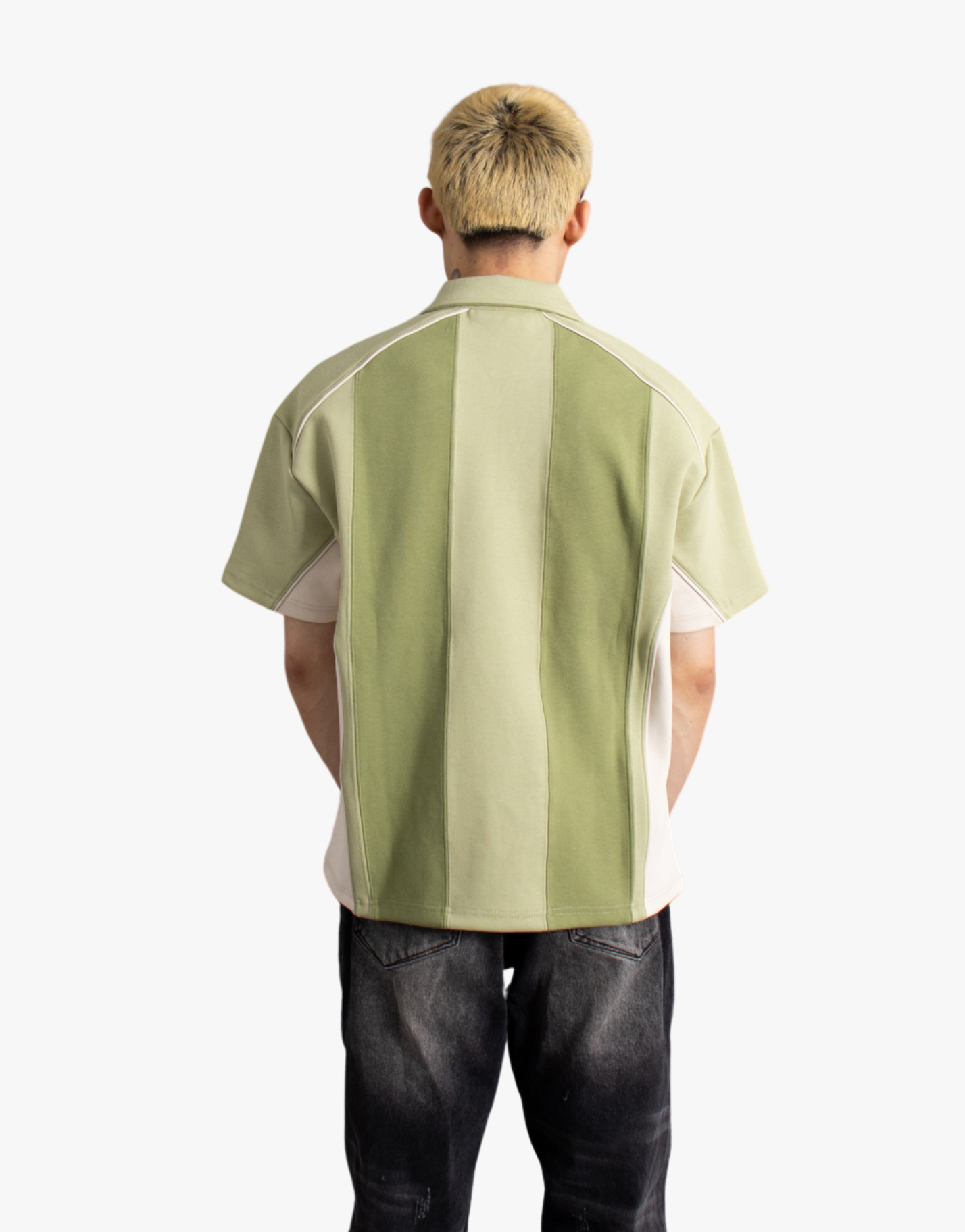 POLO PATCHWORK [VERT / BEIGE]